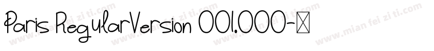 Paris RegularVersion 001.000字体转换